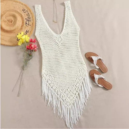 Bohemian Crochet Beach Cover-Up Top