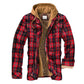 Mens checkered hooded jacket in one of eight plaid colorways