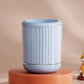 Blue plain pet paw wash cup in the basic style without a paw graphic, small size, on a pedestal