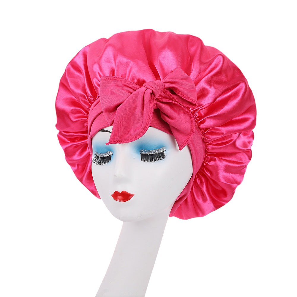 Satin Elastic Nightcap | on a clean studio background