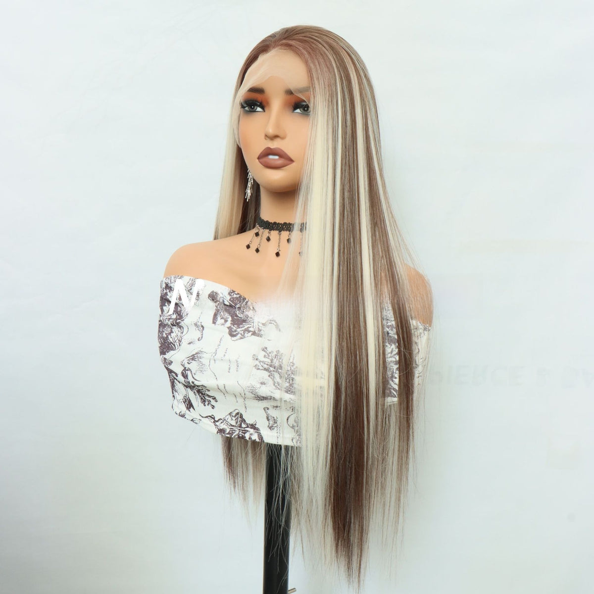 Front Lace Middle Part Synthetic Wig