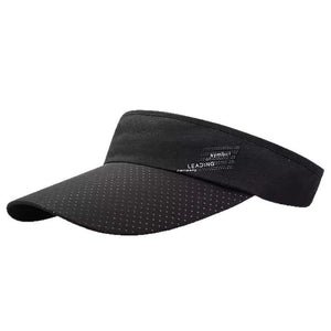 Side profile of the running sun visor showing the pre-curved brim angle