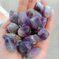 Green aventurine tumbled stones in a decorative mixed stone colour lot