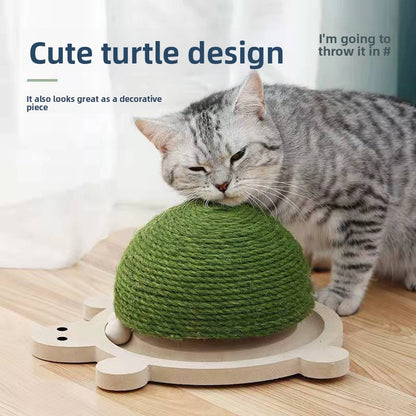 Turtle Shape Sisal Cat Scratching Board Toy