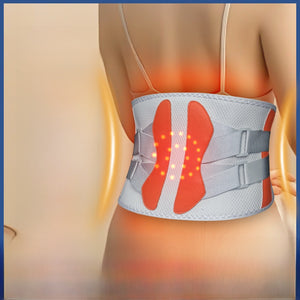 Electric heated massage waist belt with dual heating lamps