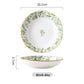 Tall green leaf porcelain bucket bowl with a bright white ground