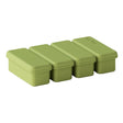4 Sections Lidded Tray, Olive Green