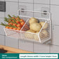 Wall mounted carbon steel wire mesh kitchen storage basket, stacked baskets keeping the counter clear
