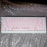 White + Pink Jelly OEM / Tri-Mode Wired 2.4G Bluetooth / Gateron Silent Cream PRO Tactile