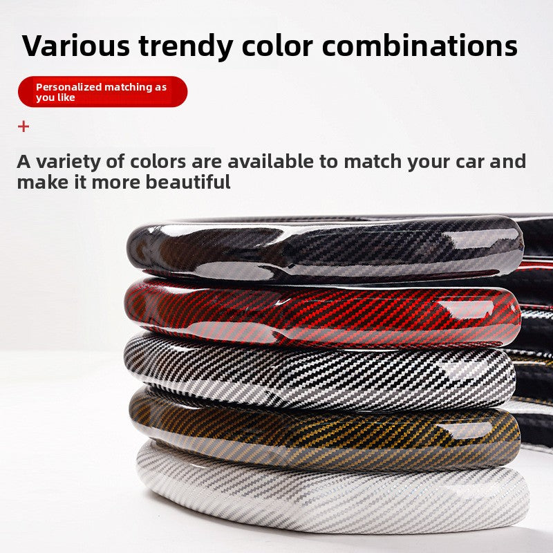 Steering wheel cover shown in five colors