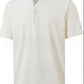 Men's short sleeve polo shirt with a solid body and a printed contrast collar, fitted cut in light polyester