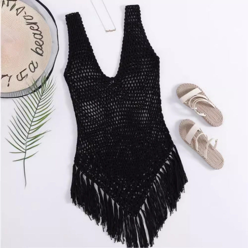 Bohemian Crochet Beach Cover-Up Top