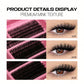 Black DIY single cluster false eyelashes fanned to show the tapered synthetic fibre tips
