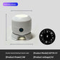 Rotating projector light with power button and a snowflake pattern disc, rechargeable model that can also be plugged in