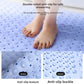 PVC bathroom mat with a beaded rim and moulded rounded corners, domed upper face