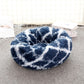 Round Plush Pet Bed Washable Donut Dog Bed