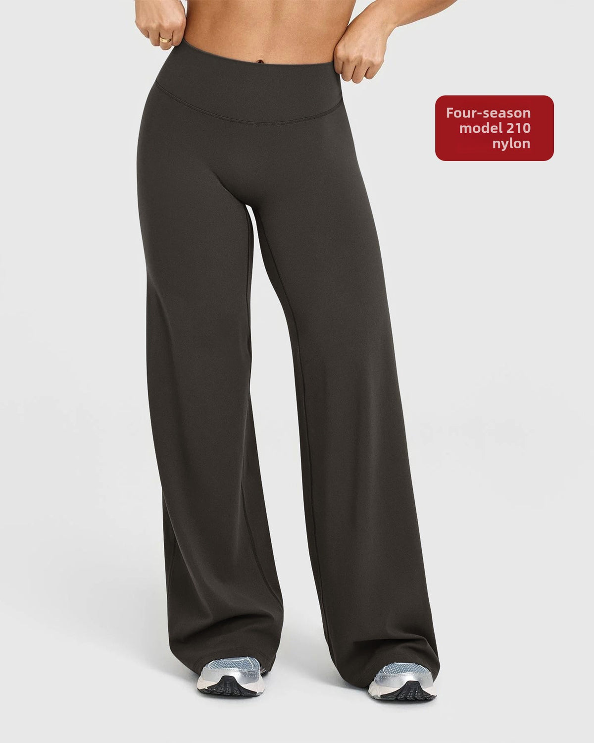 Womens wide leg yoga and lounge pants with a high waistband