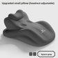 Space gray molded foam lounge pillow with a buttoned adjustable headrest