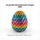 Detail of a metallic 3D printed dragon egg fidget toy and its linked scales