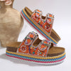 Double-buckle Women's Sandals - Orange