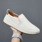Mens Genuine Leather Slip-on | in-use moment