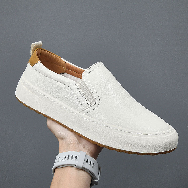 Mens Genuine Leather Slip-on | in-use moment