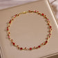 Zircon Gold Plated Leaf Design