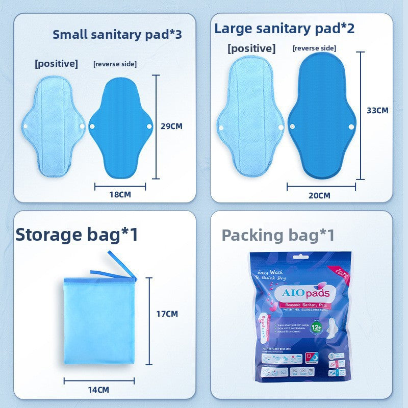 Single washable cloth pad opened flat showing soft absorbent top layer