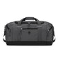 Oxford travel duffel bag shown expanded with the top zip gusset opened for more room