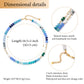 Ocean blue and turquoise colorway of the natural stone beaded necklace with pearls and steel clasp