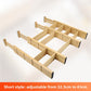 Bamboo drawer organizer dividers in a natural wood finish