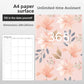 Pearl Powder Undated cover monthly planner notebook in A5