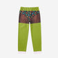 Novelty green Christmas loungewear with a printed hairy chest gag and green fleece long sleeves
