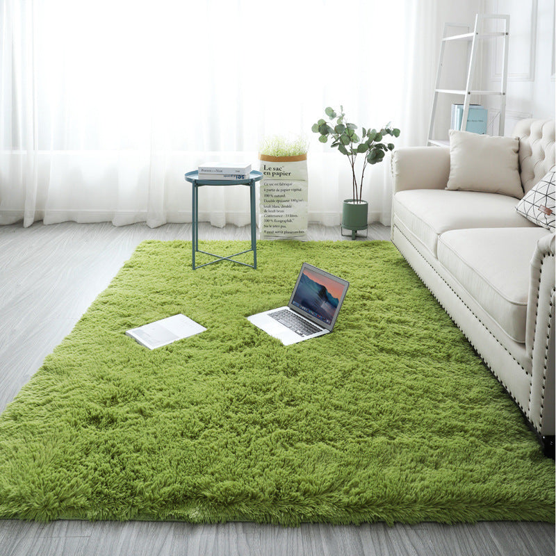 Close up showing the softness and depth of the long shaggy polyester pile