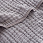 Breathable Cotton Gauze Bed Cover | close up material texture