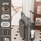 Children's foldable front-opening swivel suitcase