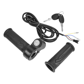 Twist Throttle Grip Set with Key Lock for E-Bike and Scooter