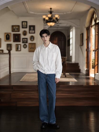 Straight-leg loose jeans