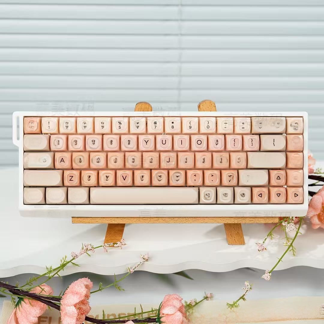 Detail of the rounded MOA keycap sculpt and grippy top surface