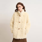 Faux Shearling Winter Coat | polyester lining interior