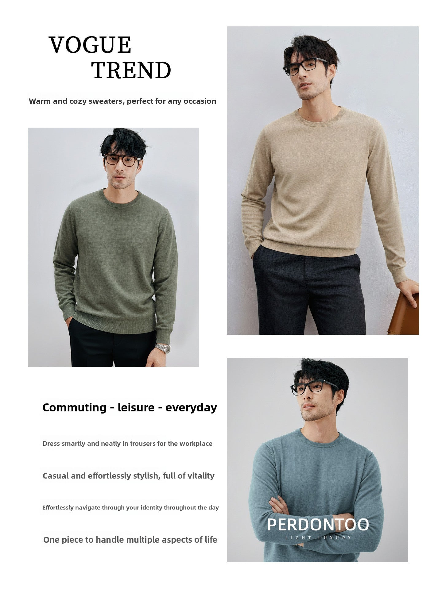 Mens Wool Blend Knit Sweater | styled with daily outfit