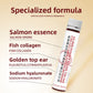 Single upright collagen drink bottle labelled with salmon essence, fish collagen and mushroom ingredients