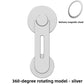 Silver ZF013 360 degree rotating magnetic phone mount arm with magnetic ring sheet on white