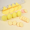 18pcs Yellow Makeup Tools