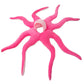 Soft pink octopus costume with tentacles trailing out on a plain background