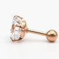 Geometric Zircon Stud Earrings