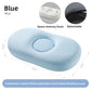 Blue oval memory foam pillow with detachable cover and space memory foam insets