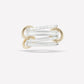 Stacked band ring showing rose and gold tone bands side by side