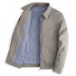Dark khaki cotton zip jacket with a turn-down collar and blue gingham lining, size 195 XXXXL option photo
