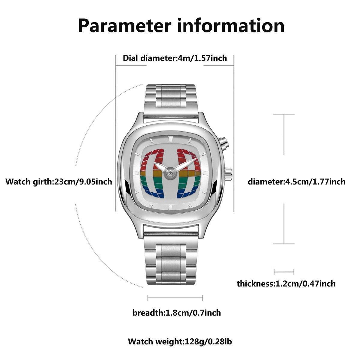 Retro Dual Display Quartz Watch | top down arrangement layout